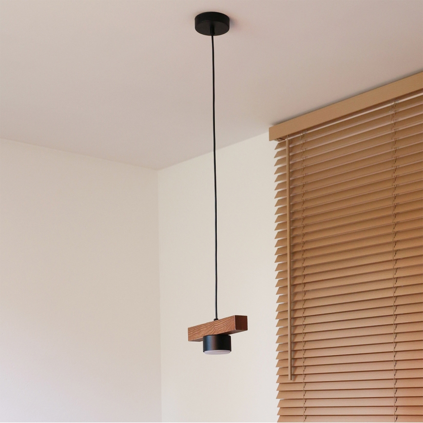 Duolla - Suspension sur câble IRONLINE 1xGX53/3W/230V pin chêne/noir