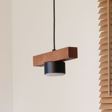Duolla - Suspension sur câble IRONLINE 1xGX53/3W/230V pin chêne/noir