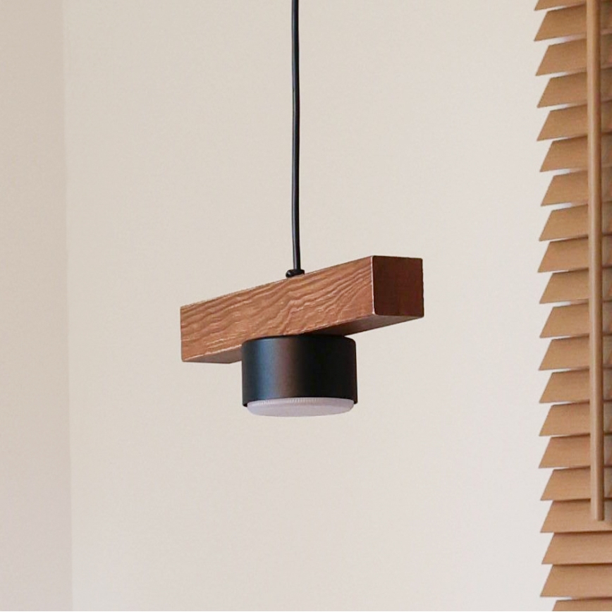 Duolla - Suspension sur câble IRONLINE 1xGX53/3W/230V pin chêne/noir