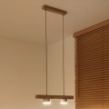 Duolla - Suspension sur câble IRONLINE 2xGX53/3W/230V pin/chêne/beige