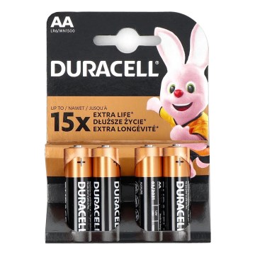 Duracell - 4 pce Pile alcaline Basic LR06/AA 1,5V 2650 mAh