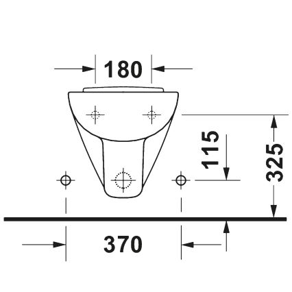 Duravit 22371500002 - Bidet suspendu D-CODE en céramique, finition blanc brillant