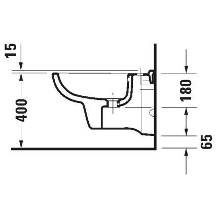 Duravit 22571500002 - Bidet suspendu D-CODE céramique/blanc brillant