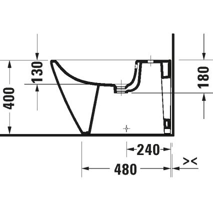 Duravit 2294100000 - Bidet sur pied D-NEO, en céramique, blanc brillant