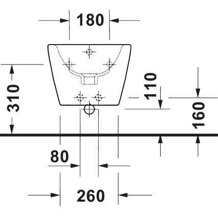 Duravit 2294150000 - Bidet suspendu D-NEO en céramique/blanc brillant