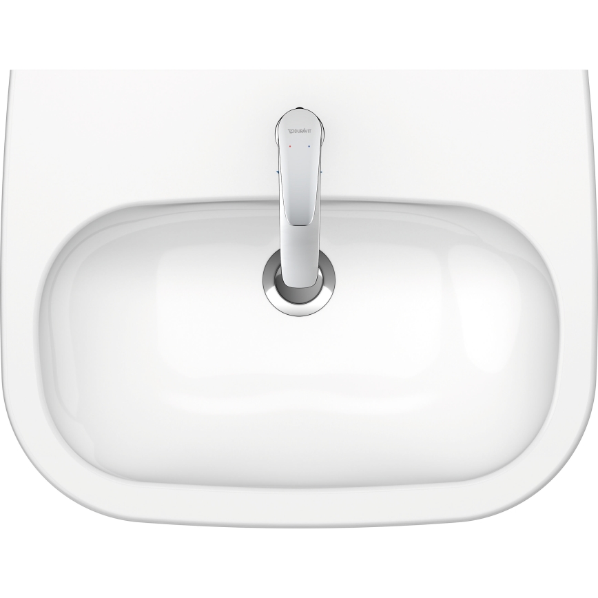 Duravit 23106000002 - Lavabo suspendu D-CODE 60 x 46 cm, céramique, blanc brillant