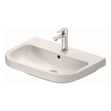 Duravit 23986500002 - Lavabo mural D-CODE 65 x 46 cm, céramique / blanc brillant
