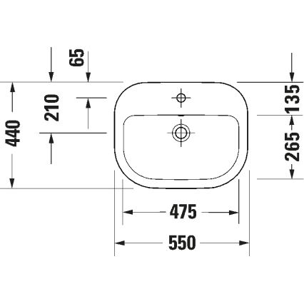 Duravit 24025500002 - Lavabo suspendu D-CODE 55 x 44 cm céramique / blanc brillant
