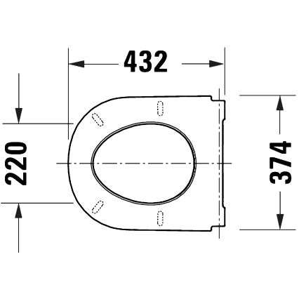Duravit 28210000 - Abattant de WC D-CODE 37,4x43,3 cm, blanc