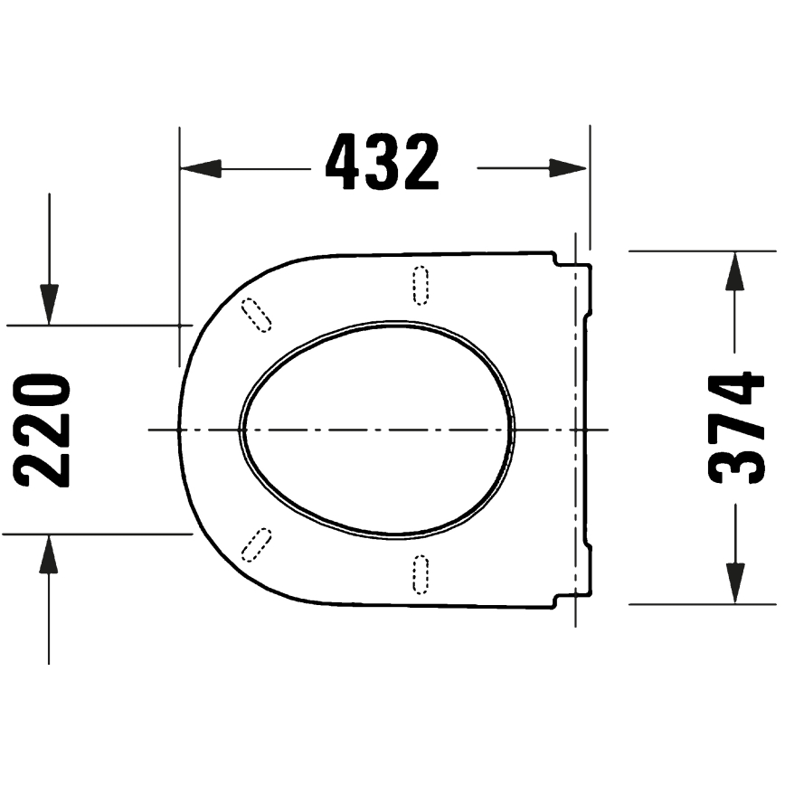 Duravit 28210000 - Abattant de WC D-CODE 37,4x43,3 cm, blanc