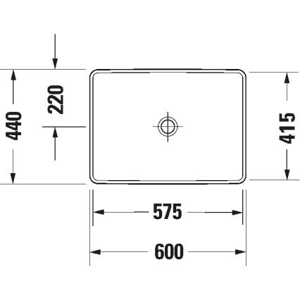 Duravit 358600079 - Lavabo encastré D-NEO 60x44 cm céramique/blanc brillant