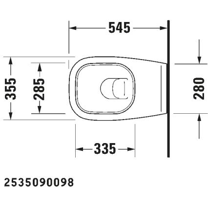 Duravit 45351900A1 - WC suspendu avec abattant D-CODE, céramique / blanc brillant