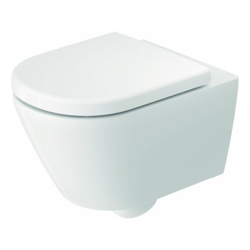 Duravit 49030900B2 - WC suspendu D-CODE avec abattant, céramique / blanc brillant