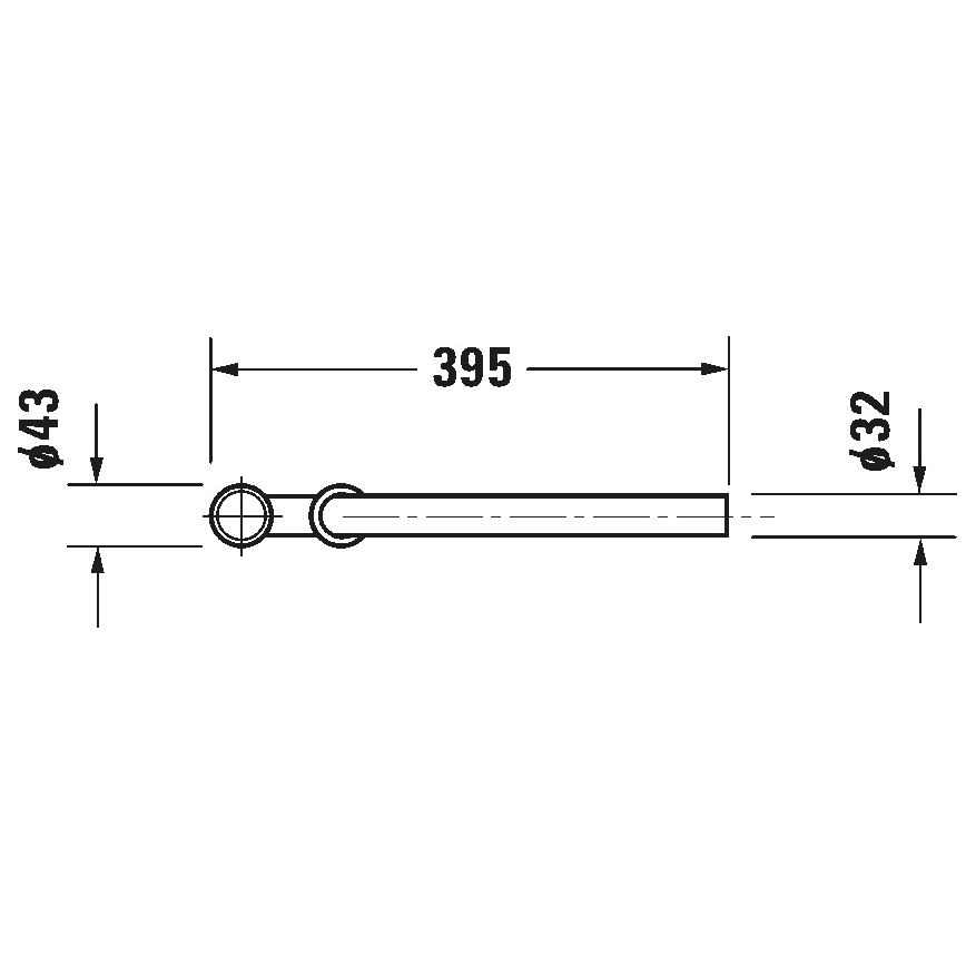 Duravit 50260000 - Siphon universel pour lavabo, chrome brillant