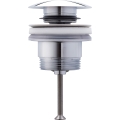 Duravit 50521000 - Bonde de lavabo PUSH-OPEN Ø 6,3 cm, chromé brillant