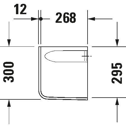 Duravit 8571800002 - Cache-siphon D-CODE 30x26,8 cm céramique/blanc brillant