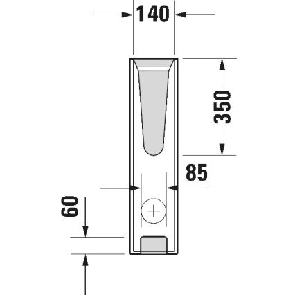 Duravit 8632700002 - Cache-siphon D-CODE 70,5x19 cm céramique/blanc brillant