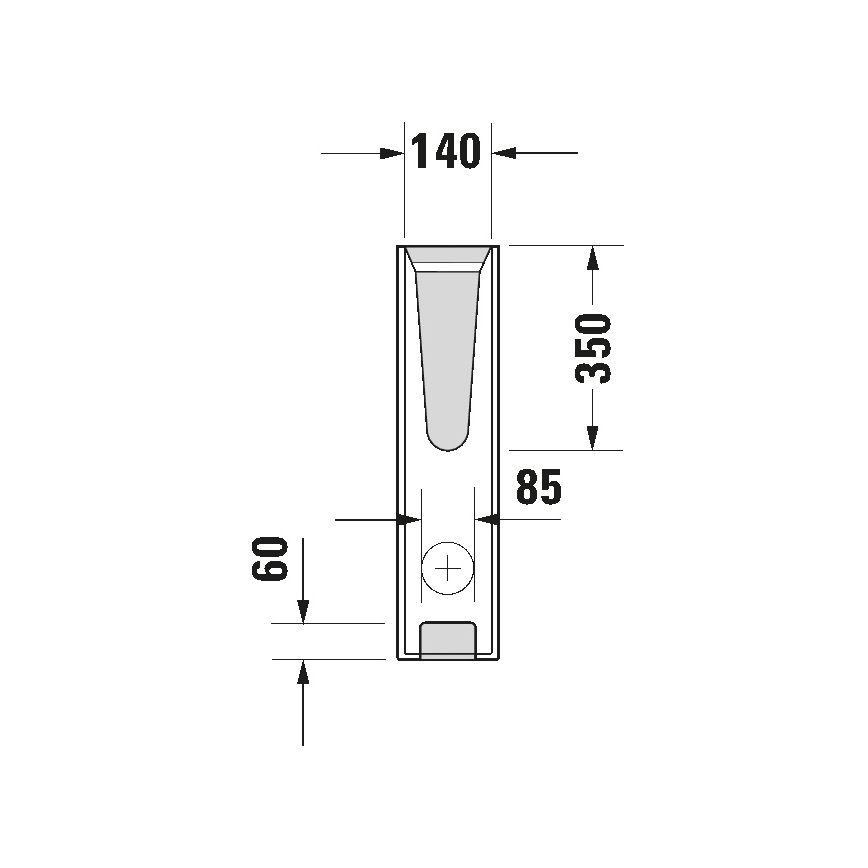 Duravit 8632700002 - Cache-siphon D-CODE 70,5x19 cm céramique/blanc brillant