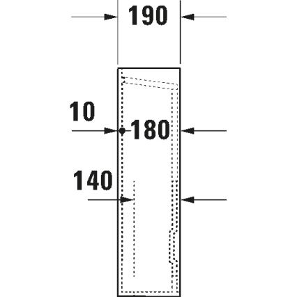 Duravit 8632700002 - Cache-siphon D-CODE 70,5x19 cm céramique/blanc brillant