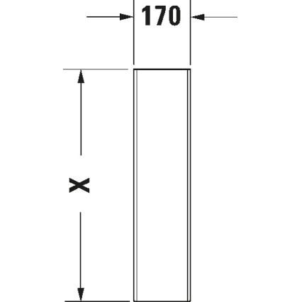 Duravit 8632700002 - Cache-siphon D-CODE 70,5x19 cm céramique/blanc brillant
