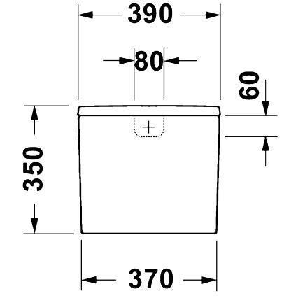 Duravit 9530000852 - Réservoir de chasse pour WC D-CODE 4,5/3l céramique/blanc