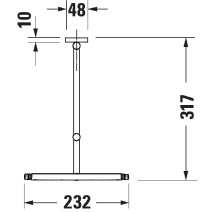 Duravit 99121000 - Miroir mural de maquillage D-CODE, chrome brillant