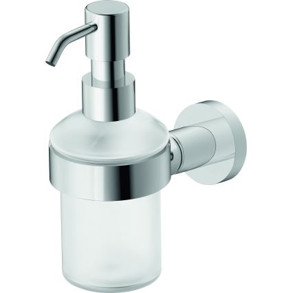 Duravit 99161000 -Distributeur de savon mural D-CODE 390 ml verre opalin/chrome brillant