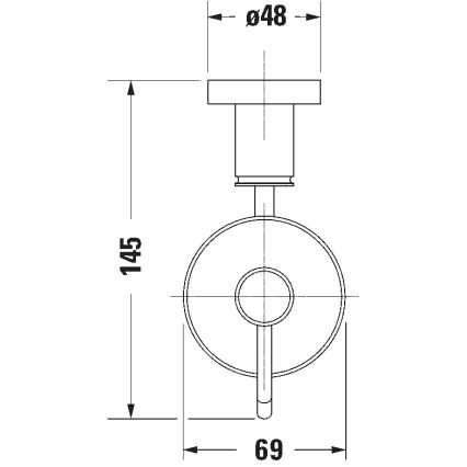 Duravit 99164600 - Distributeur mural de savon D-CODE 390 ml verre opalin/noir mat