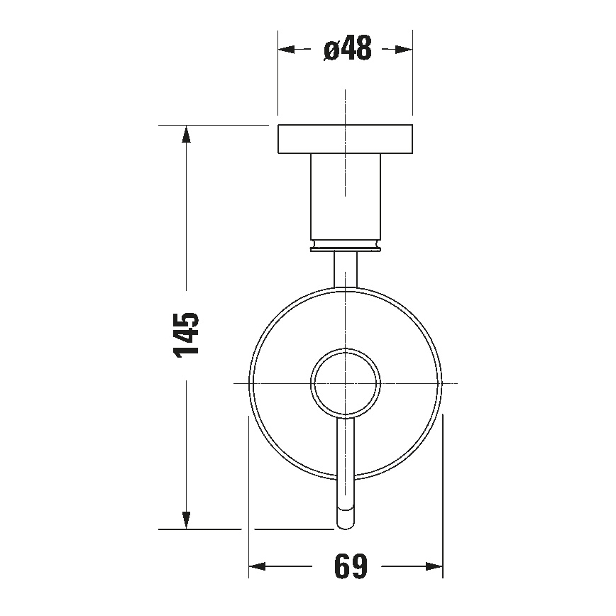 Duravit 99164600 - Distributeur mural de savon D-CODE 390 ml verre opalin/noir mat