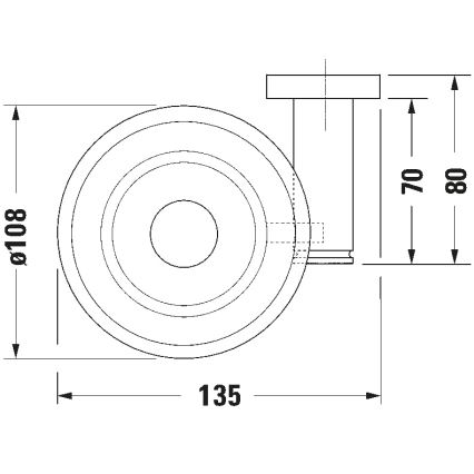 Duravit 99174600 - Porte-savon mural D-CODE gauche noir mat