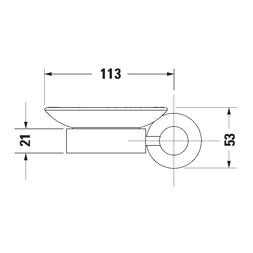 Duravit 99174600 - Porte-savon mural D-CODE gauche noir mat