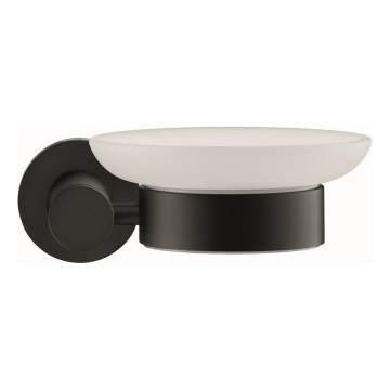 Duravit 99184600 - Porte-savon mural D-CODE droit noir mat