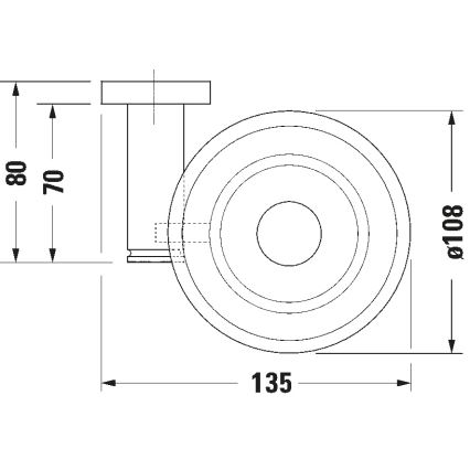 Duravit 99184600 - Porte-savon mural D-CODE droit noir mat