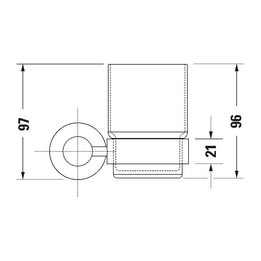 Duravit 99201000 - Support mural pour brosses à dents D-CODE, version droite, chrome poli
