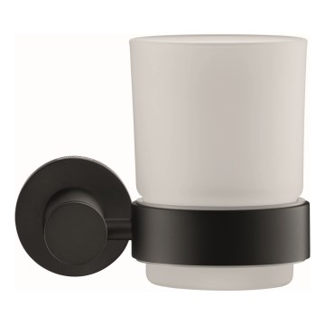 Duravit 99204600 - Support mural pour brosses à dents D-CODE, orientation droite, finition noir mat