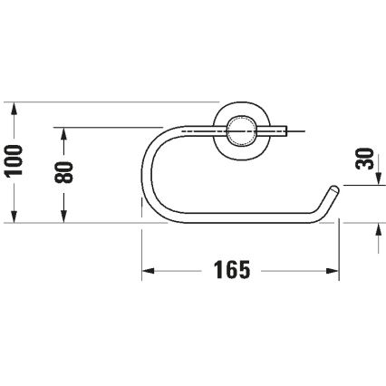 Duravit 99261000 - Porte-rouleau de papier toilette D-CODE chromé brillant