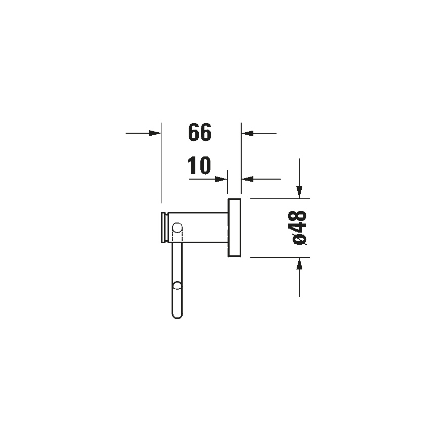 Duravit 99264600 - Porte-rouleau de papier toilette D-CODE noir mat
