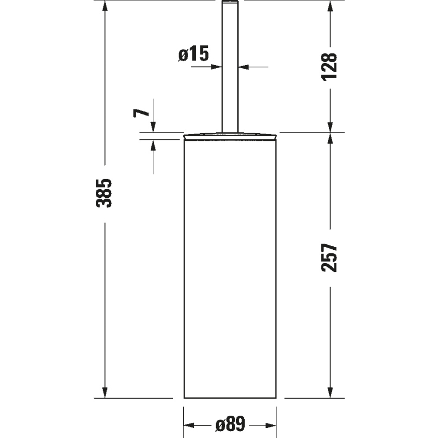 Duravit 99284600 - Brosse WC sur pied D-CODE noir mat