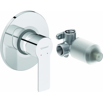 Duravit DC4210007010 - Mitigeur de douche pour installation encastrée D-CODE, chrome brillant