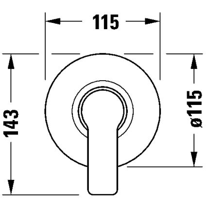 Duravit DC4210007010 - Mitigeur de douche pour installation encastrée D-CODE, chrome brillant