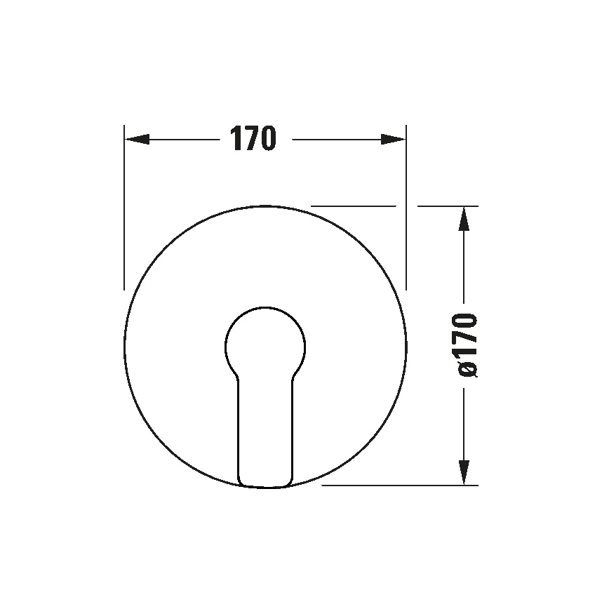 Duravit DC4210010010 - Mitigeur de douche pour installation encastrée D-CODE, chromé brillant