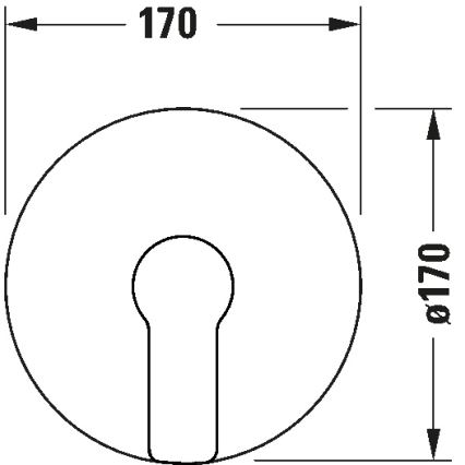 Duravit DC4210010046 - Mitigeur de douche encastré D-CODE, noir mat