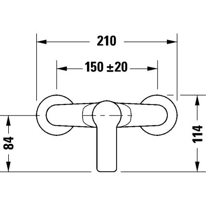 Duravit DC4230001046 - Mitigeur de douche D-CODE noir mat