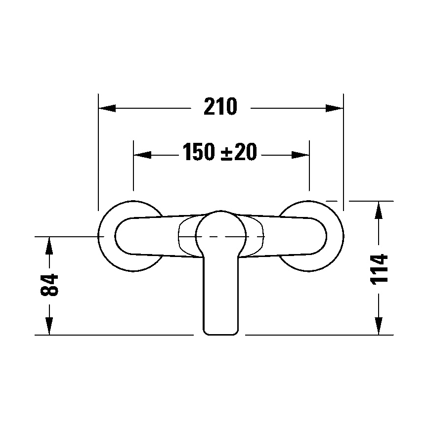 Duravit DC4230001046 - Mitigeur de douche D-CODE noir mat