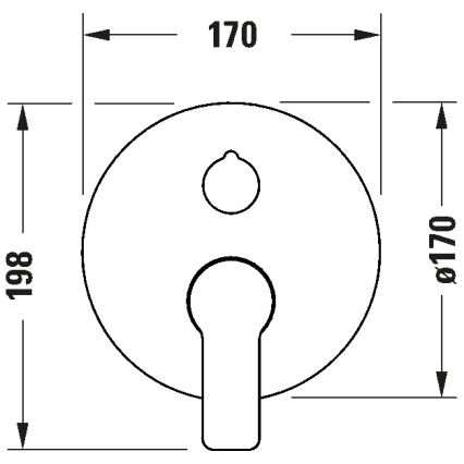 Duravit DC5210012010 - Mitigeur de baignoire encastrable D-CODE, chrome poli