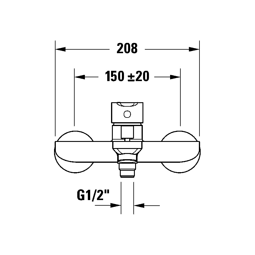 Duravit DC5230001010 - Mitigeur de baignoire D-CODE chromé brillant