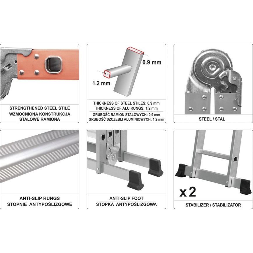 échelle multifonction 4x3 échelons – Ami-hauteur.com