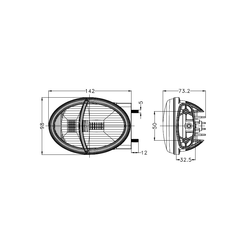 Éclairage avant de tracteur LED/102W/10-30V IP69 5700K rectangulaire