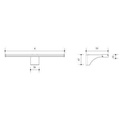 Eclairage de miroir de salle de bain ELESAR LED/8W/230V IP44 3000K