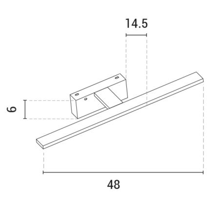 Éclairage de miroir LED/10W/230V 3000K chrome brillant